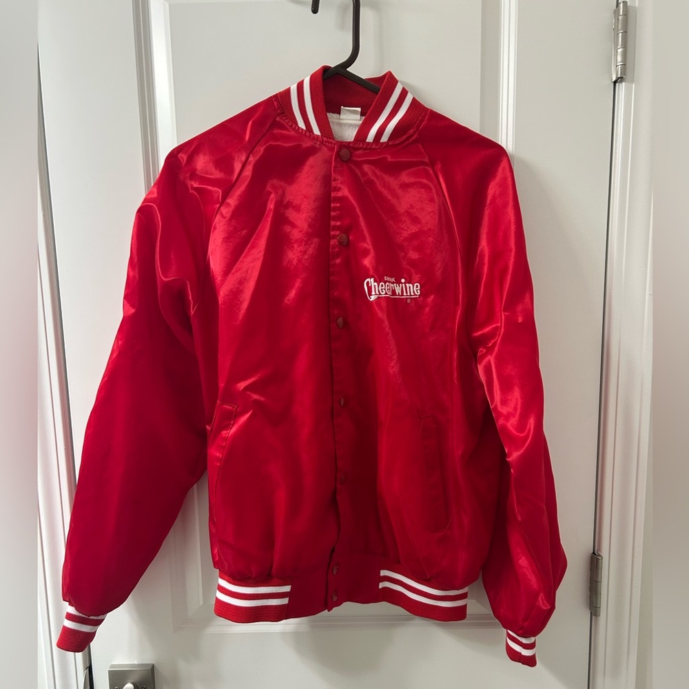 Vintage Cheerwine Satin Bomber Jacket